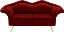 Lips Red Velvet Loveseat