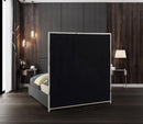 Milan Grey Faux Leather King Bed