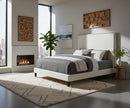 Harlie Cream Velvet King Bed