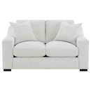 Ashlyn Upholstered Sloped Arms Loveseat White