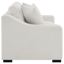 Ashlyn Upholstered Sloped Arms Loveseat White