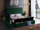 Bliss Green Velvet Full Bed (3 Boxes)