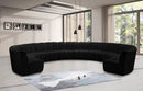 Infinity Black Velvet 10pc. Modular Sectional