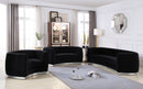 Julian Black Velvet Loveseat