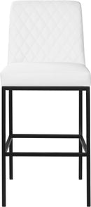 Bryce White Faux Leather Stool