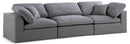 Serene Grey Linen Fabric Deluxe Cloud Modular Sofa
