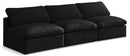 Plush Black Velvet Standard Cloud Modular Sofa