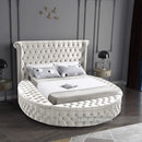Luxus Cream Velvet Full Bed (3 Boxes)
