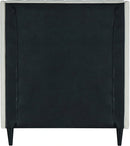 Eva Cream Velvet Twin Bed