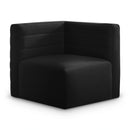 Quincy Black Velvet Modular Corner Chair