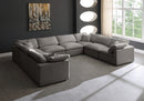 Plush Grey Velvet Standard Cloud Modular Sectional