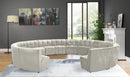 Limitless Cream Velvet 14pc. Modular Sectional