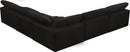 Cozy Black Velvet Cloud Modular Sectional