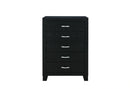 Reid Black Bed Dresser Mirror Nightstand