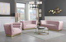 Bellini Pink Velvet Loveseat