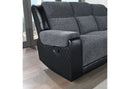 U5914 Grey/Black Console Reclining Loveseat