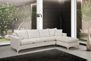 Naomi Cream Velvet 2pc. Reversible Sectional