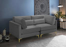 Julia Grey Velvet Modular Sofa