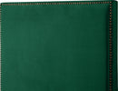 Harlie Green Velvet Queen Bed