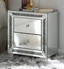 Noralie Mirrored & Faux Diamonds Accent Table