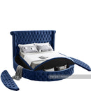 Luxus Navy Velvet King Bed (3 Boxes)