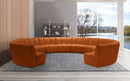 Infinity Cognac Velvet 11pc. Modular Sectional