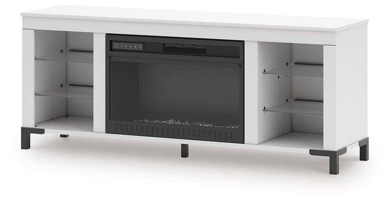 Brollevi 60" TV Stand with Electric Fireplace