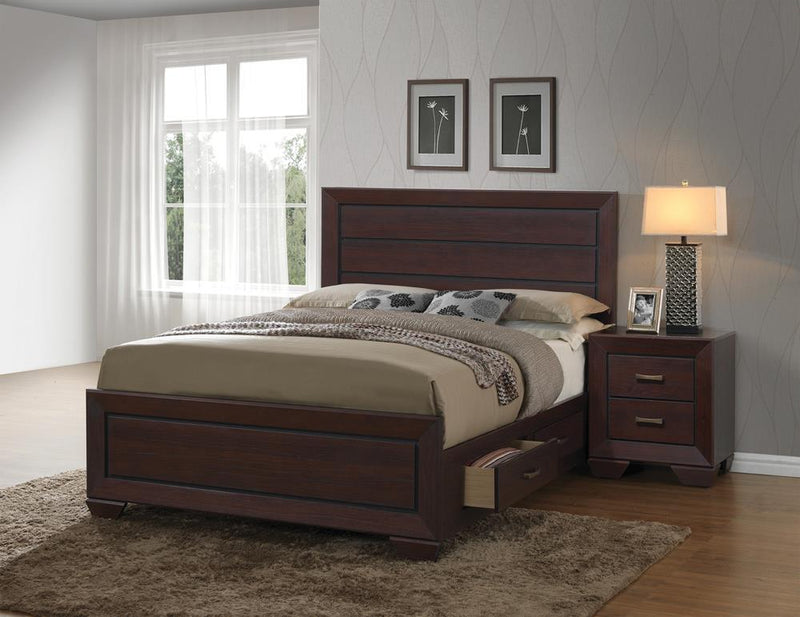 Kauffman California King Panel Bed Dark Cocoa