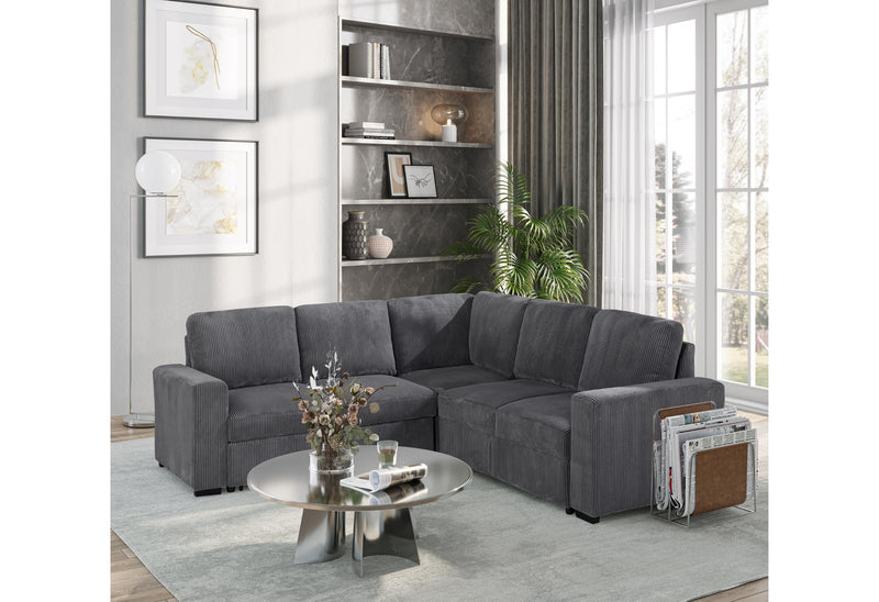 U2660 GREY SECTIONAL W/O CHAISE AND W/O PULLOUT image