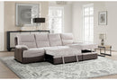 U3822 BEIGE/BROWN SECTIONAL WITH PO AND USB