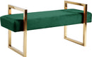 Olivia Green Velvet Bench