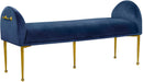 Owen Navy Velvet Bench