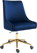 Karina Navy Velvet Office Chair