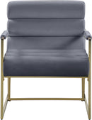 Wayne Grey Velvet Accent Chair