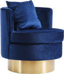 Kendra Navy Velvet Accent Chair