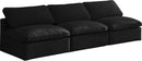 Plush Black Velvet Standard Cloud Modular Sofa