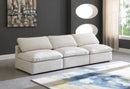 Plush Cream Velvet Standard Cloud Modular Sofa