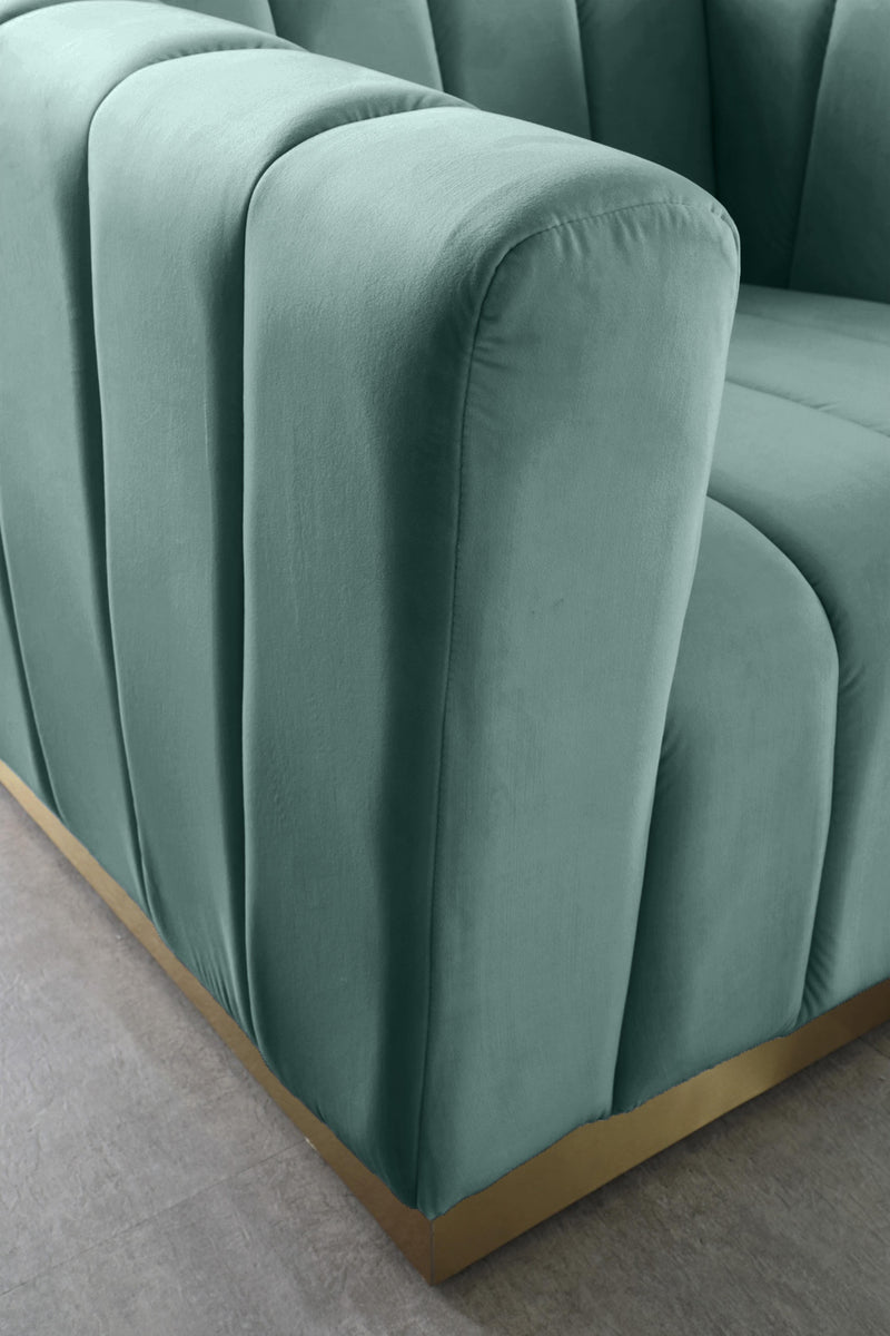 Marlon Mint Velvet Chair