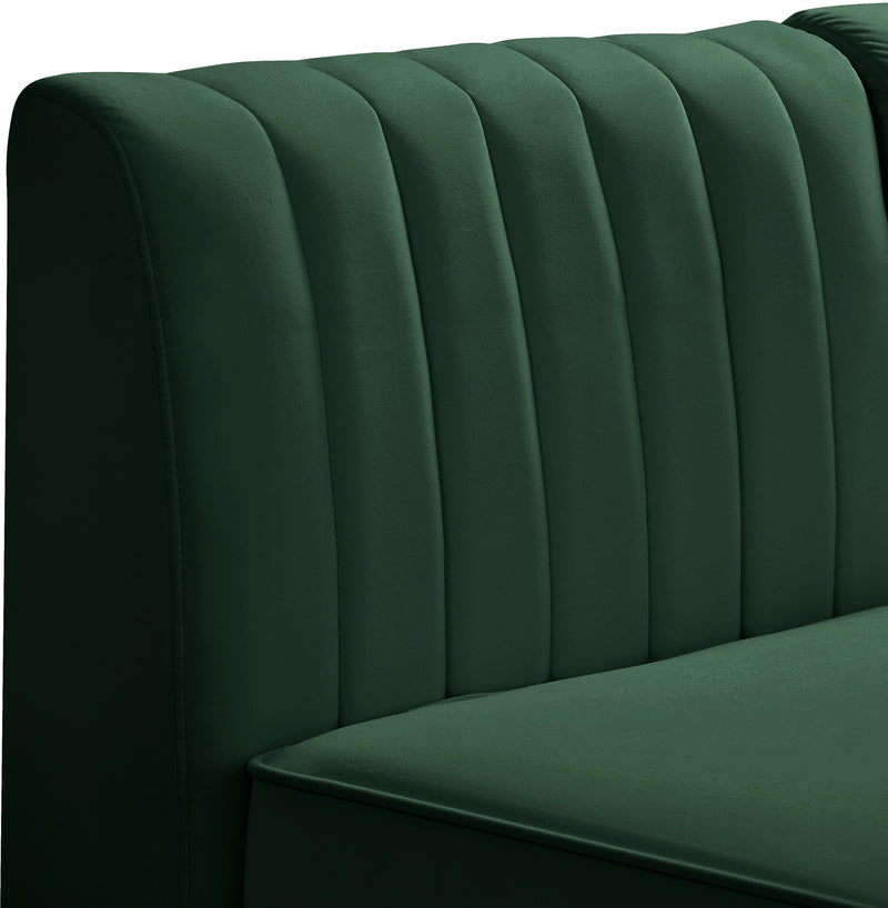 Alina Green Velvet Modular Sectional