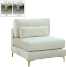 Julia Cream Velvet Modular Armless Chair