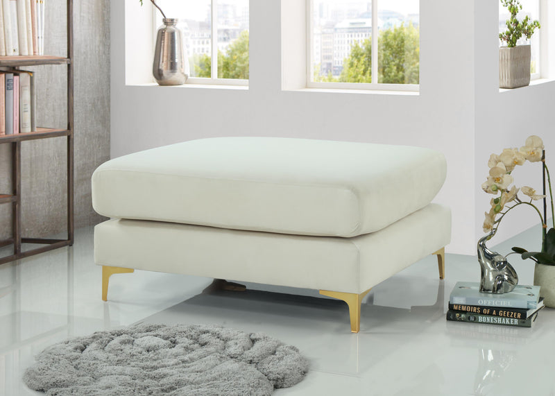 Julia Cream Velvet Modular Ottoman