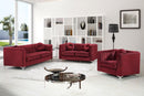 Isabelle Burgundy Velvet Sofa