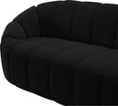 Elijah Black Velvet Sofa