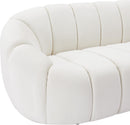 Elijah Cream Velvet Loveseat