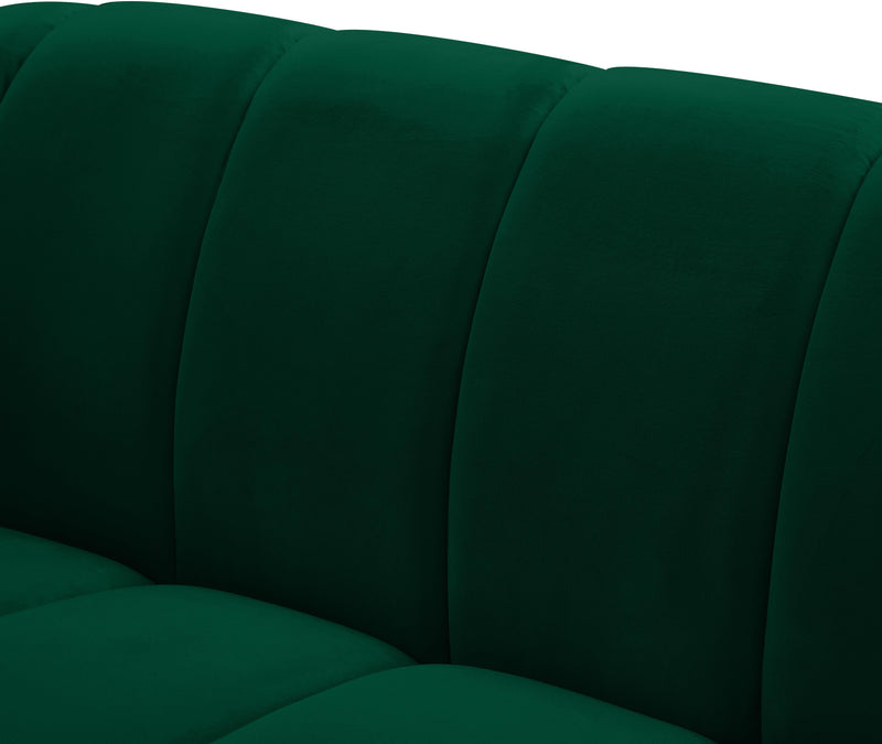 Elijah Green Velvet Loveseat