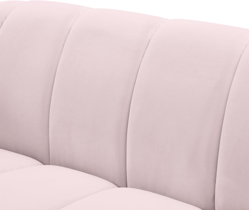 Elijah Pink Velvet Loveseat