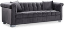 Kayla Grey Velvet Sofa