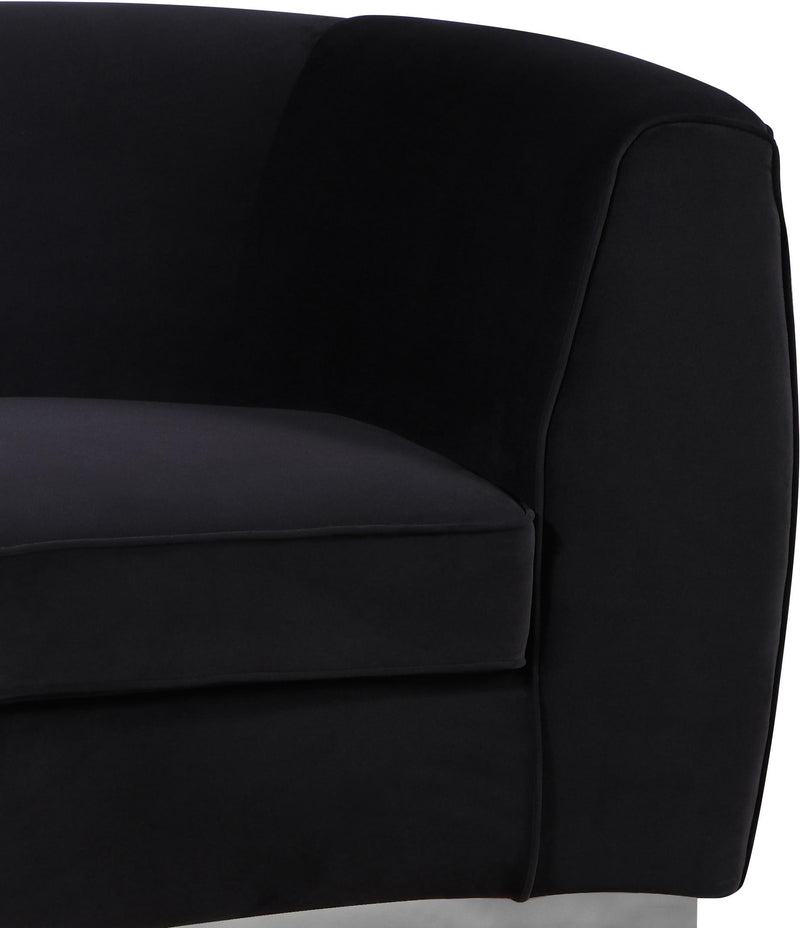 Julian Black Velvet Sofa