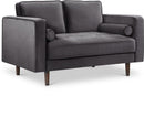 Emily Grey Velvet Loveseat
