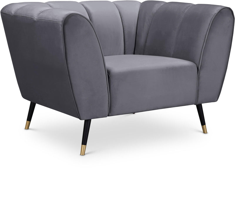 Beaumont Grey Velvet Chair image